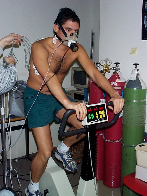 Kirk Krack taking VO2 Max test