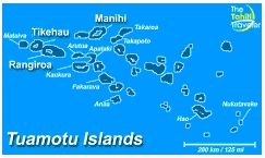 Map of Tuamotu Archipelago