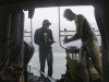 Greg Fee and Andrew Hogan prepare to dive from the Sea Dragon at Bowyer Island
