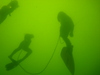 Kelly Fry and Brent Pascall ascending from the Granthall at Porteau Cove