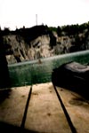 a. $%*@! Dropped the Camera! Morrison's Quarry dock. The Bungee Jump is the big twig in the background.